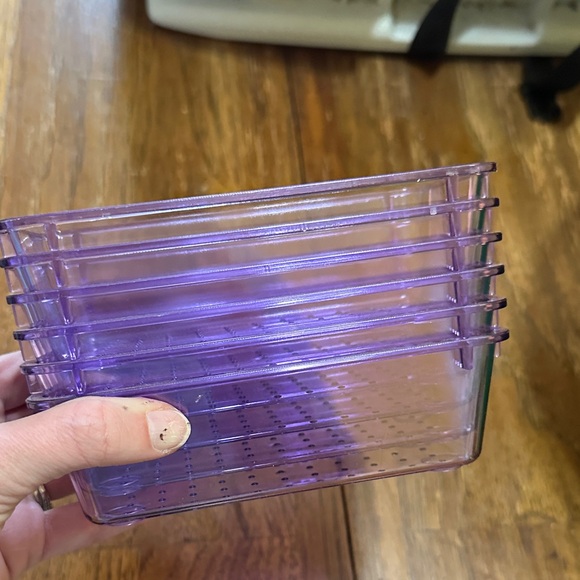 Purple Stackable Storage Bin - Picture 3 of 3